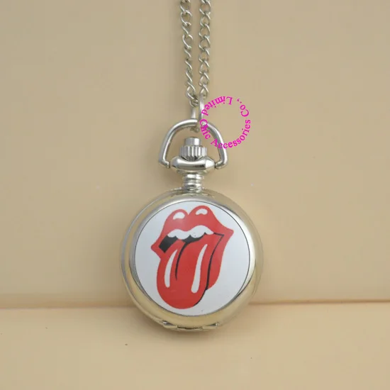 Новые Модные Кварцевые женские карманные часы Рок н ролл ожерелье для девушек с