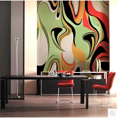 2015 the latest large custom wallpapermodern abstract color wallpaper tv wall in the sitting room the bedroom contact paper in wallpapers from home