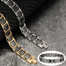 Vinterly запястье магнитный браслет Для мужчин Нержавеющая сталь черный Ceramice браслет Femme унисекс германия браслет для Для мужчин