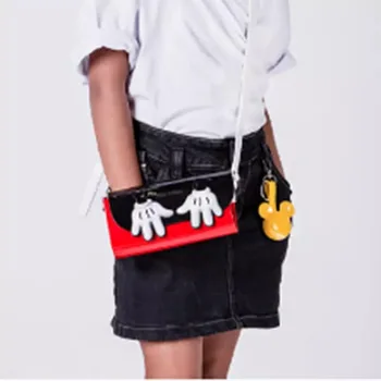 

Mini Melissa Bag Fashion Kids Girls Sandals Cartoon Mickey Parent-Child Bag 4 color gold/red/white/Black