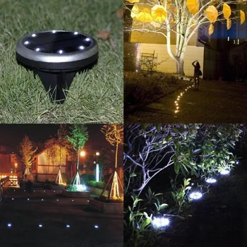

8 LED Lamps Solar Powered Outdoor Lawn Waterproof for Yard Lawn Path Garden Landscape Lights