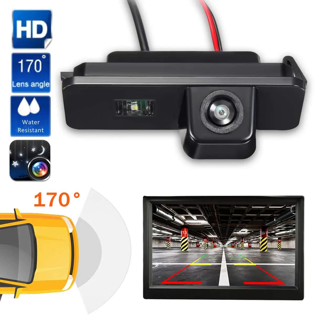 Car Rear View Reverse Camera For VW for Polo 2C Bora Golf MK4 MK5 MK6