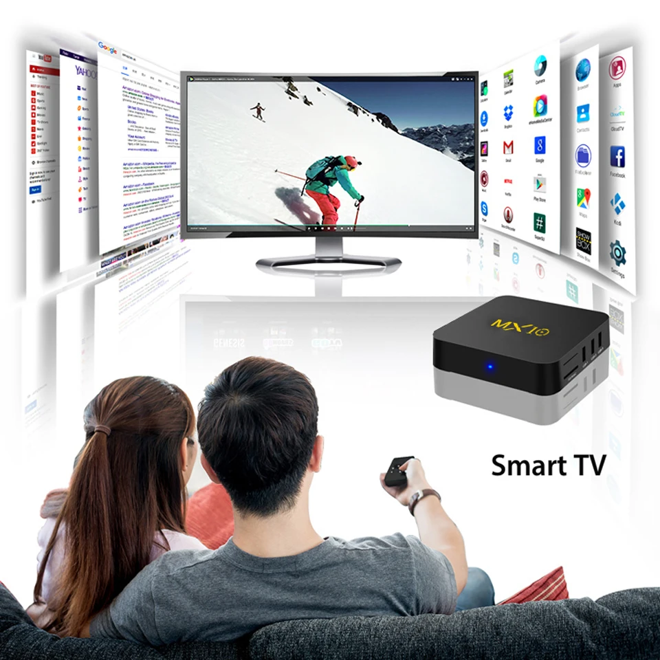 IPTV Франции MX10 Android 8,1 RK3328 4G 64G с 1 год IPTV Франции Italia Нидерланды Бельгии арабский QHDTV IPTV Декодер каналов кабельного телевидения