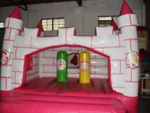 pink PVC inflatable castle bounce house inflatable jumping house bouncer for amusement park