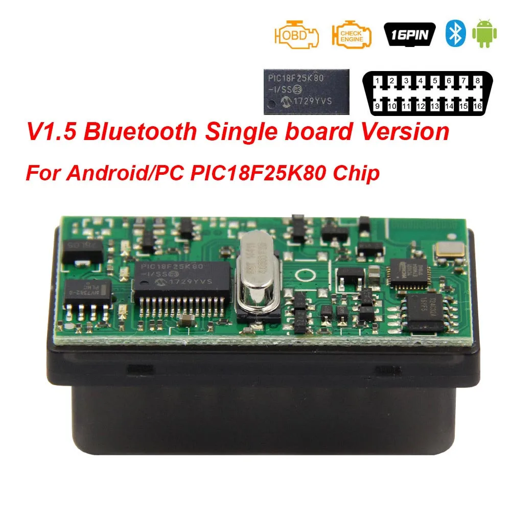 ELM 327 V1.5 OBD2 Bluetooth Wi-Fi сканер для Android/IOS elm327 V1.5 PIC18F25K80 OBD 2 OBD2 автомобильный диагностический инструмент считыватель кодов