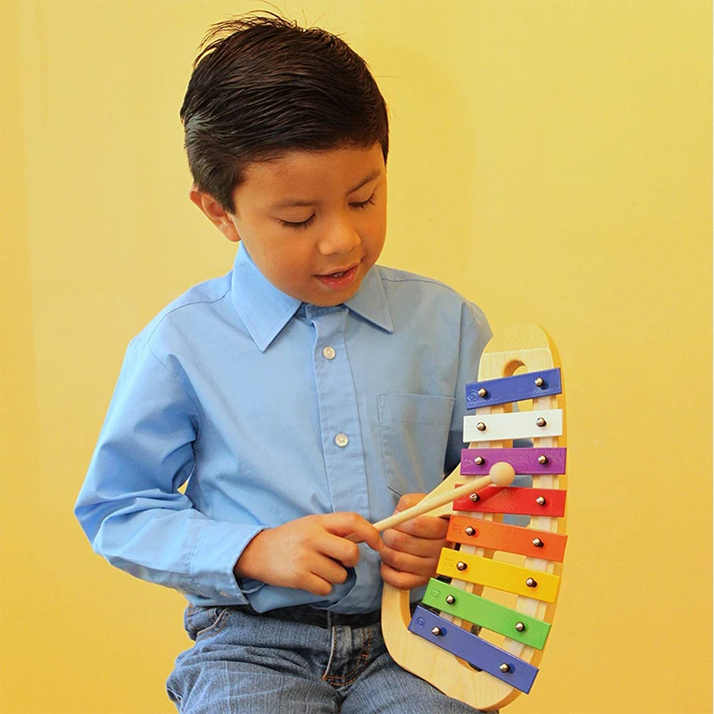 New Unlimited Glockenspiel Xylophone, Handcrafted Precision Tuned Musical Instrument Includes Sturdy Wooden Mallet