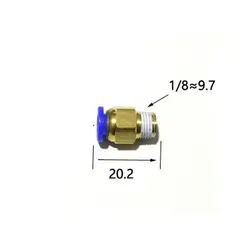 DN6 1/8 "BSP Мужской x 6 мм шланг латунь Нажмите, чтобы подключить One Touch установки пневматические