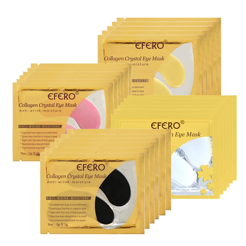 

efero 8pair=16pcs Collagen Anti-wrinkle Eye Mask Remove Dark Circle Anti-Aging Eye Mask Patches for Eyes Firming Serum Skin Care