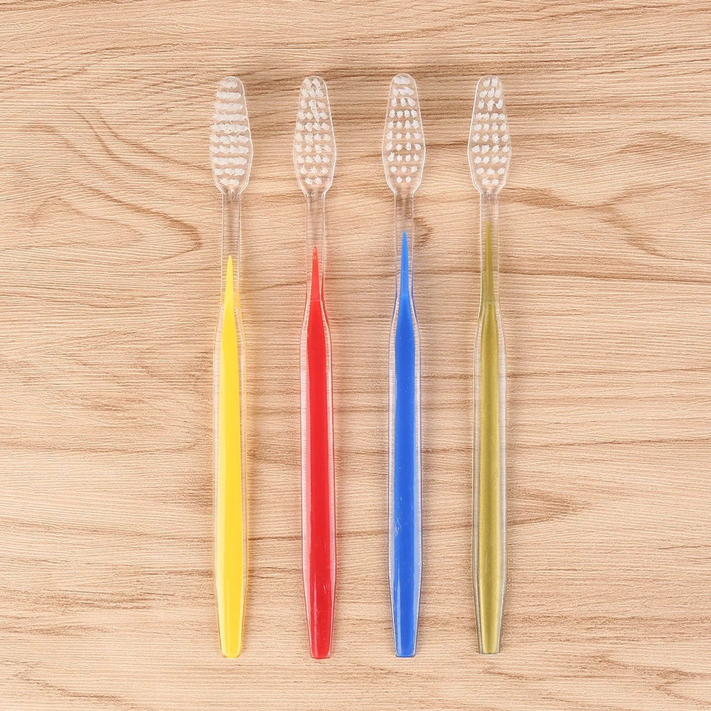 

Y&W&F 50pcs Individually Packaged Soft Bristle Toothbrush Adult Disposable Toothbrush Hotel Toothbrush Dual Color Hotel Supplies
