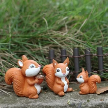 DIY Ornament Micro Landscape Fairy Garden Little Model Home Decor Squirrel Figurine Miniature Animal Squirrel Figurine