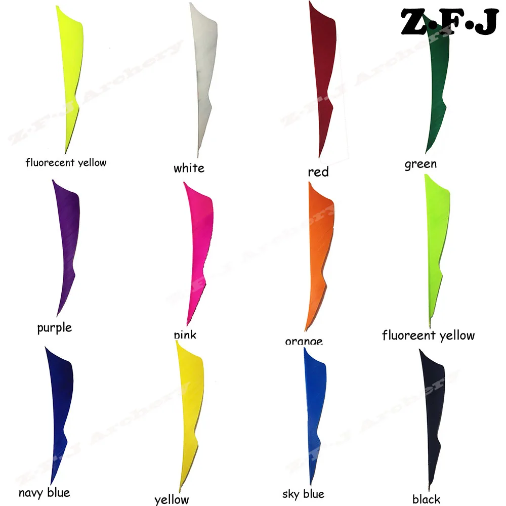 

50PCS 4" RW Sting Arrrow Feather Fletching Vanes For Archery Hunting and Shooting Arrow Accessories Fletches Real Feathers New