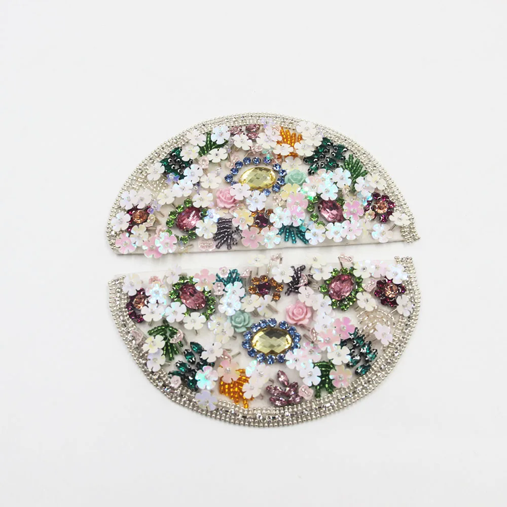 1 Pair Of Beaded Round Patches -in Patches from Home & Garden on