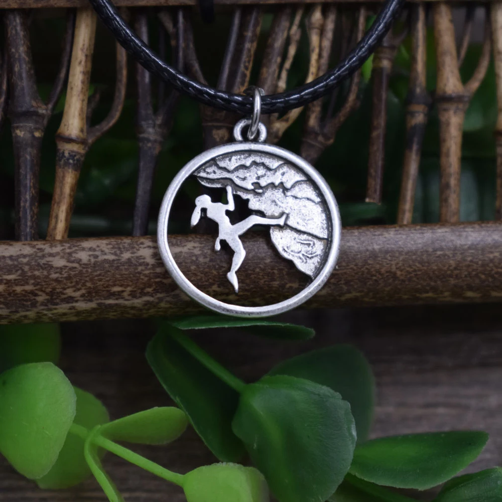 

1pcs climber girl necklace Rock Climbing jewelry