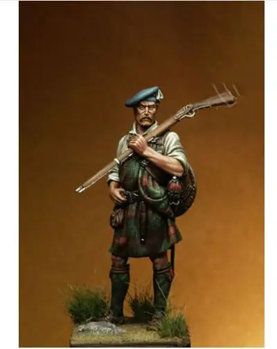 

1/24 75MM ancient warrior Scottish stand 75mm Resin figure Model kits Miniature gk Unassembly Unpainted