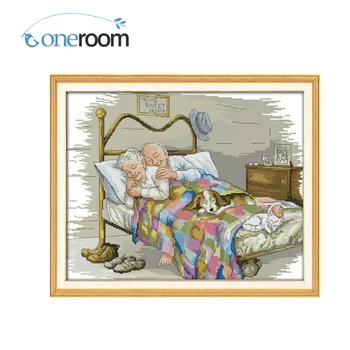 

nOneroom The Old Married Couple Counted Cross Stitch 11CT Printed 14CT DMC Cross Stitch Set DIY Cross-stitch