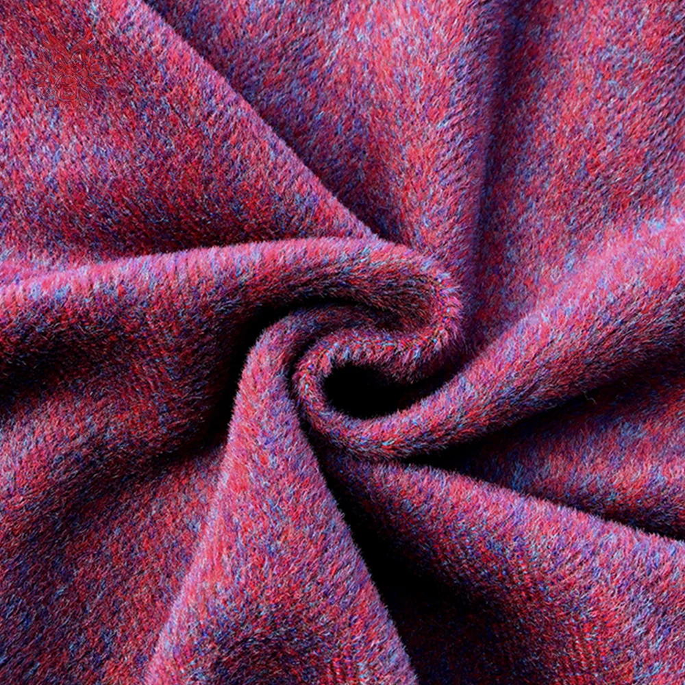 Multicolor 100 wool alpaka blend heavy winter fabric for coat dress