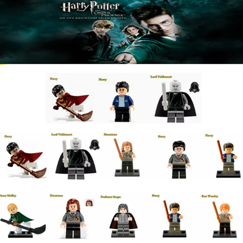 

Single Legoing Harry Hermione Ron Lord Voldemort Draco Malfoy Figures Building Blocks Set Models Toys For Children With Legoings