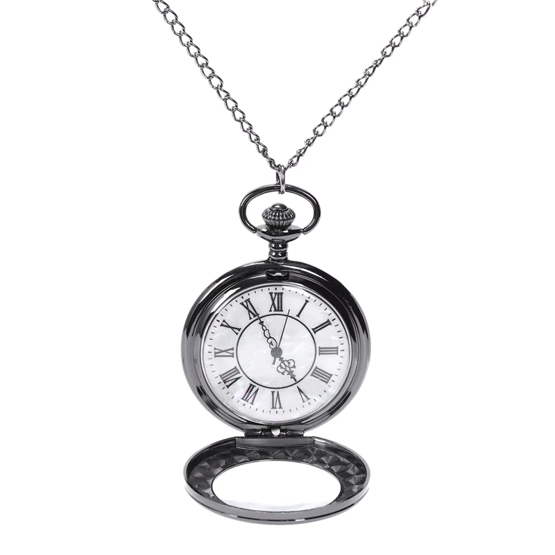 

Large new quartz pocket watch Fashion trend Roman scale design magic glass lace pocket watch