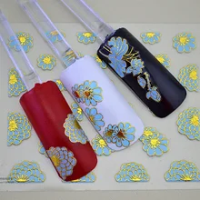 Различные дизайн красный(синий) стикеры 3D на ногти Nail Art Наклейки для украшение для ногтей Инструменты Красота цветок птицы Бабочка Дизайн