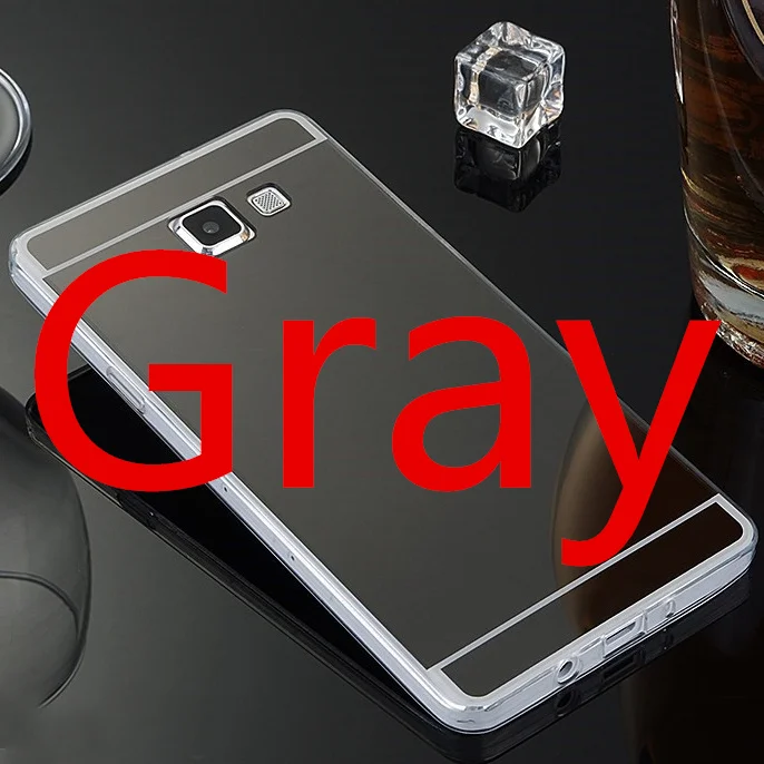 Роскошный металлизированный зеркальный чехол для samsung Galaxy S9 чехол силиконовый S8 S7 S6 Edge Plus Мягкий чехол для J1 J3 J5 J7 A3 A7 A5 - Цвет: Gray