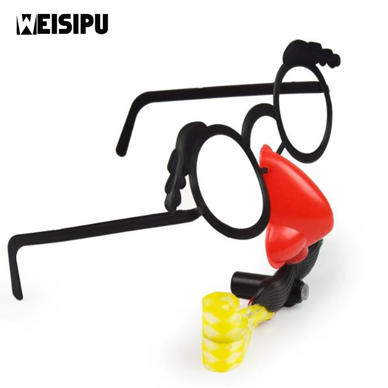 

1 PCS Large Bearded Glasses Blowing Beard Stare Big Nose Blowing Dragon Glasses Holiday Toys
