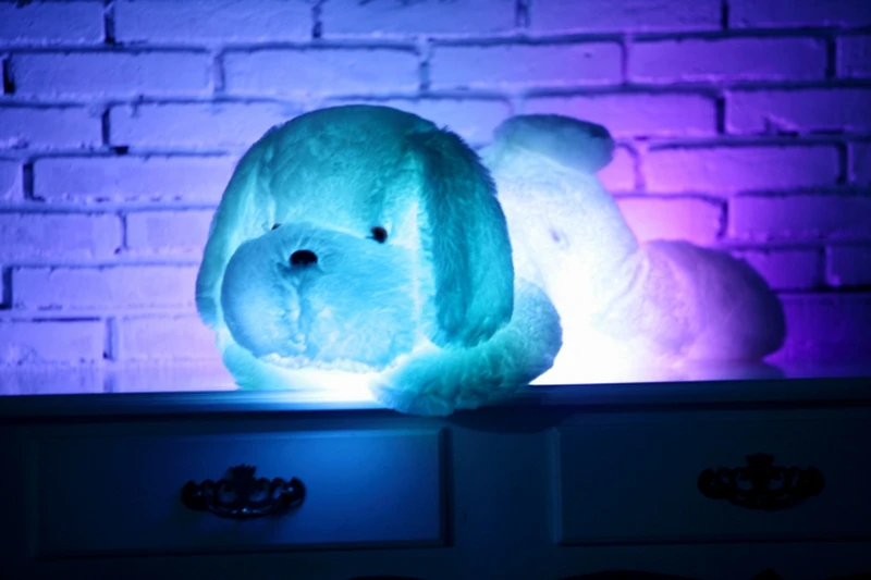 Светящаяся плюшевая лежа животные игрушка мягкая игрушка; медведь собака панда мягкие освещенные плюшевые куклы для детей ночной компаньон плюшевые игрушки