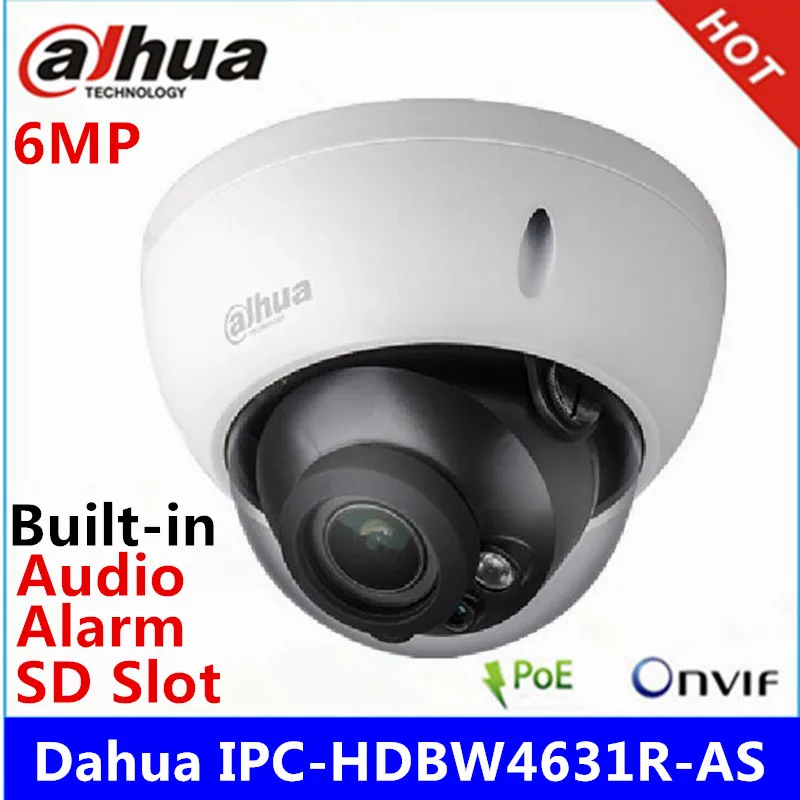 Dahua IPC-HDBW4631R-AS 6MP ip-камера IK10 IP67 IR30M Встроенная sd-карта аудио и интерфейс сигнализации Замена HDBW4431R-AS poe камера