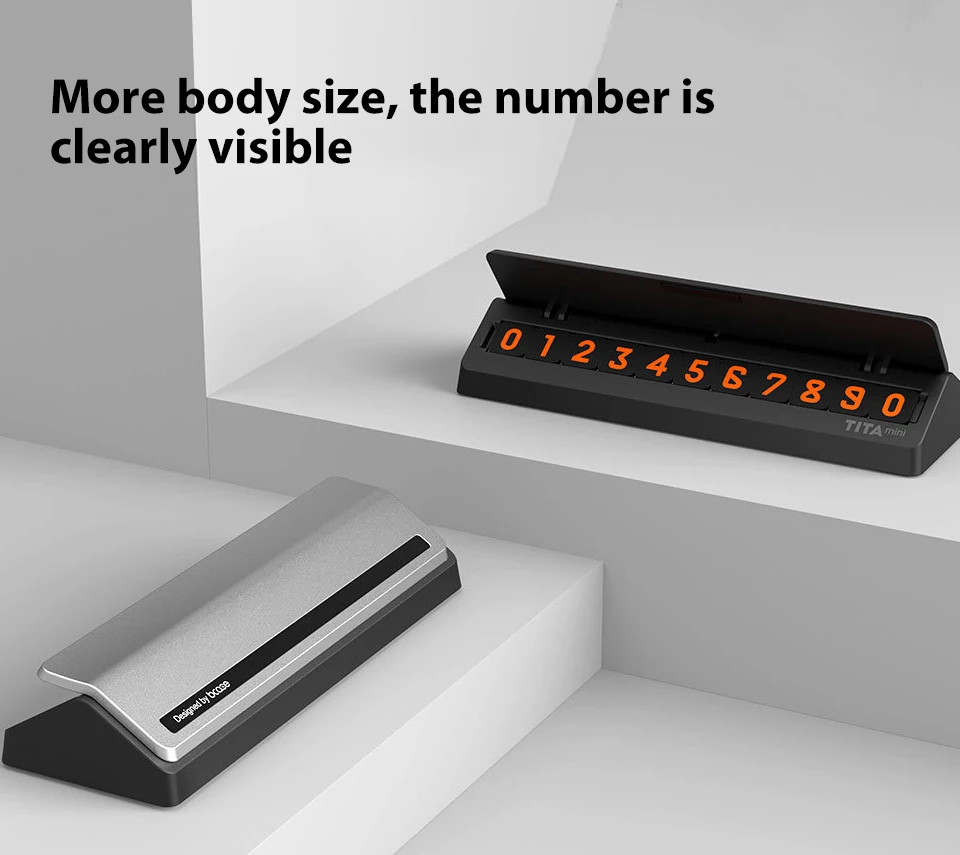 NEW Xiaomi Mija TITA Mini Stop Sign Car Parking Card Stop Sign For Car Move Phone Number Card Creative Stereo Reverse Invisible (6)
