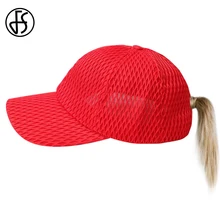 FS летний женский хвостик бейсбольная кепка хип-хоп сетка грязная булочка Кепка s бейсболка уличная женская шляпа от солнца