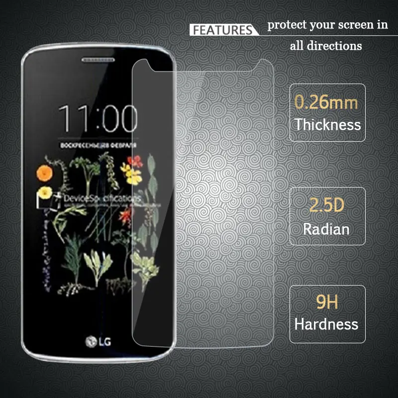 

RONICAN FOR LG K5 Tempered Glass 0.26mm 2.5D 9H Screen Protector For LG K 5 Q6 Ultra-thin Protective Film For LG K5 X220 Q6 5.0'