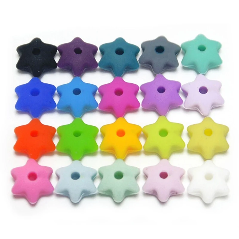 

10Pcs/Lot Silicone Baby Teething Beads DIY Pacifier Chain Teething Beads Baby Silicone Teether Chewing Teether Color Random