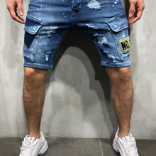 Рабочие джинсы мужские рваные брюки новые джинсы для мужчин Salopette Homme En Jean Hole тонкие мужские штаны с нашивками мужские джинсы скинни