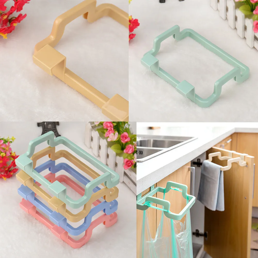 

Portable Kitchen Trash Bag Holder Incognito Cabinets Cloth Rack Towel Rack plastic kitchen garbage bag holder Bag Clips #30