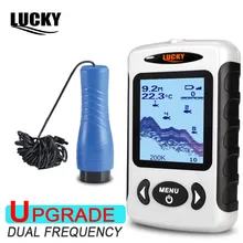 LUCKY FF718D Ice Portable Fish Finder Echo Sounders 200KHz 83KHz Dual Sonar Frequency 100M Fish Detector