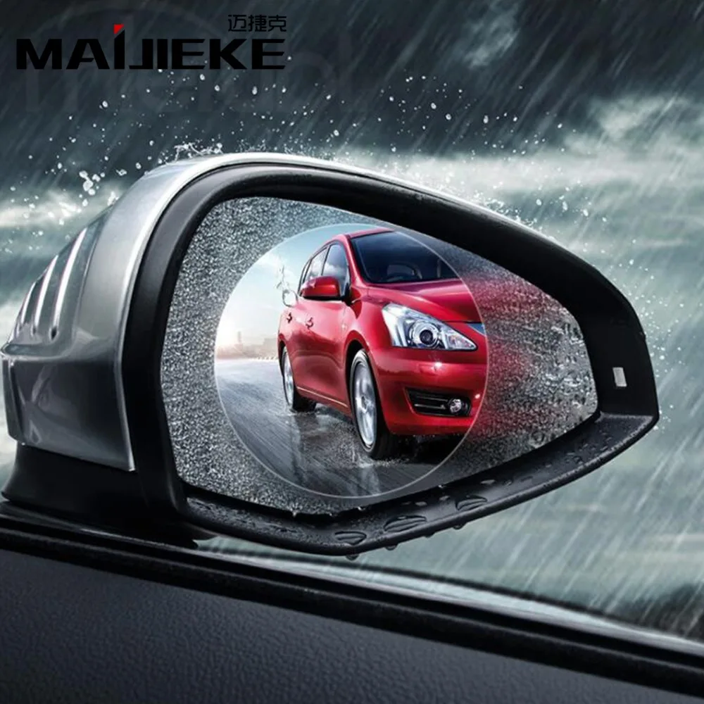 

MAIJIEKE 2PCS Car Rearview Protective Film Anti Fog Film Anti-glare Waterproof Rainproof Rear View Mirror Window Clear Protect