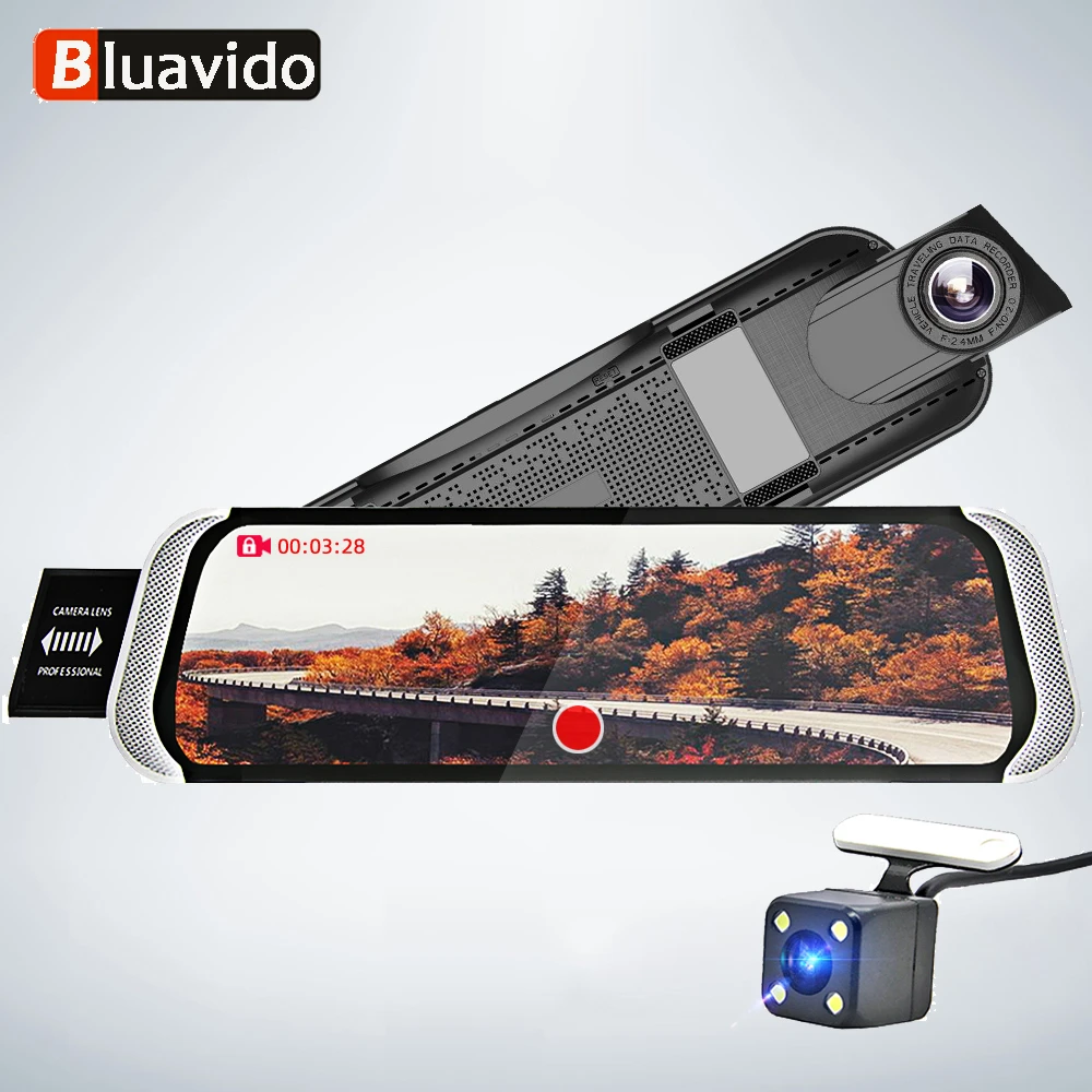 Bluavido Android 10 バックミラー 4 グラム Adas 車 Dvr Gps ナビゲーション 1080 1080p ビデオレジストラ カメラレコーダー Wifi ナイトビジョン Aliexpress Automobiles Motorcycles