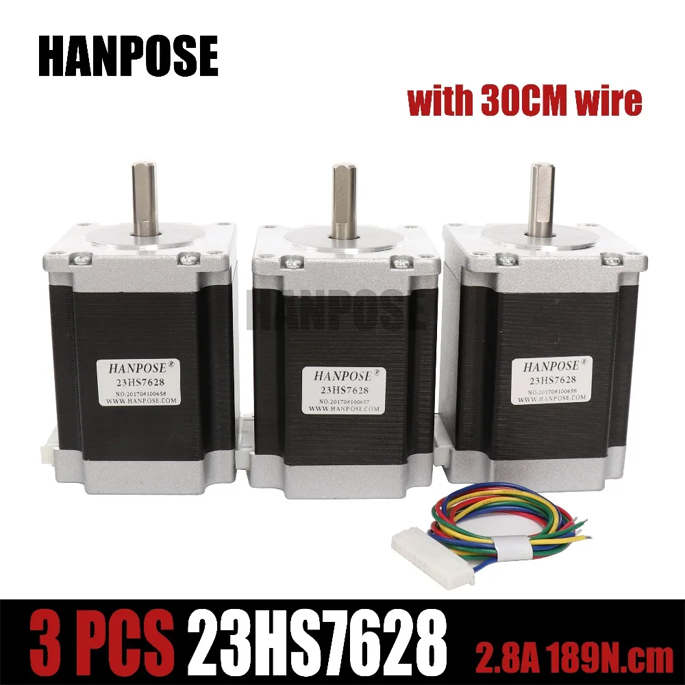 

3PCS 23HS7628 4-lead Nema 23 Stepper Motor 57 motor NEMA23 Stepper Motor 2.8A ISO CNC Laser Grind Foam Plasma Cut