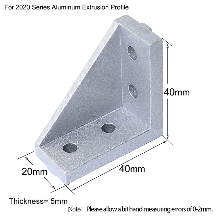 4/10 наборов 20x40 мм угловой кронштейн под прямым углом 20 серии алюминиевый кронштейн с винтами гайки Для Экструзионного профиля со слотом 6 мм