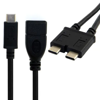 

Zihan USB 3.1 Type-C to USB-C & USB 3.0 Female OTG Data Cable for New 13 inch Mac book Pro