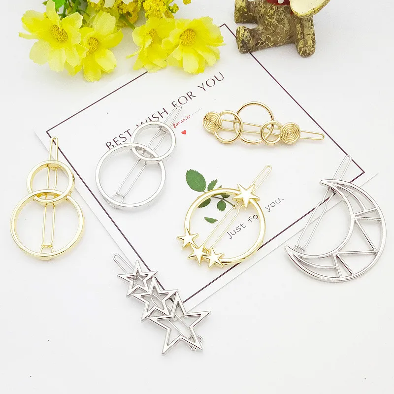 

2019 Stars Moon Metal Hair Clip Hairband Comb Bobby Pin Barrette Hairpin Headdress Accessories Beauty Styling Tools New Arrival