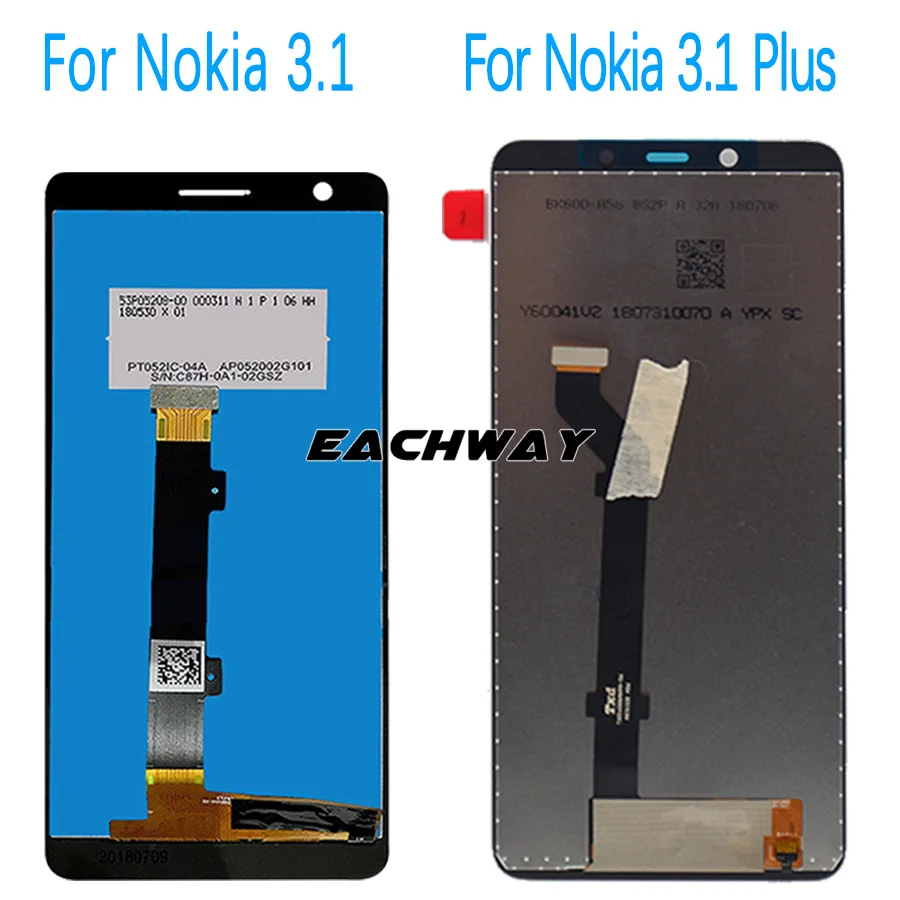 6," Дисплей для Nokia 3,1 Plus lcd 3,1 дисплей сенсорный экран 1440*720 для Nokia 3,1 lcd Замена 3,1 Plus экран