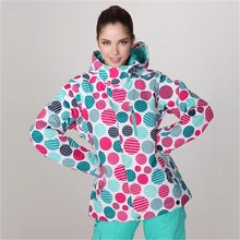 Женская ветрозащищенная Лыжная куртка водонепроницаемая куртка для сноуборда Лыжная одежда верхняя спортивная одежда теплая Женская куртка