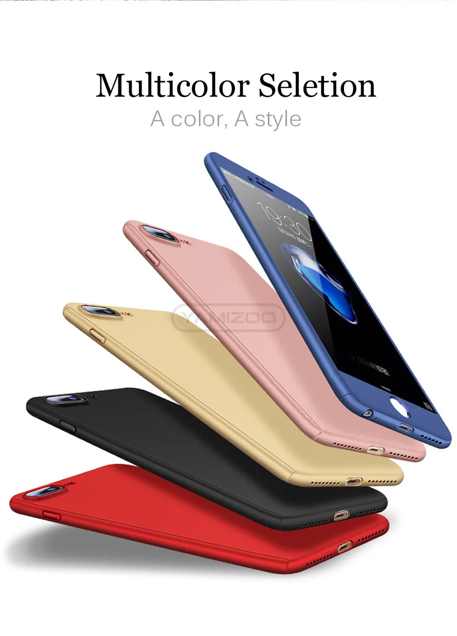 YAMIZOO Case For iPhone 6s 6 7 8 X Cover 360 Degree Luxury Protection Full Hard Cover Coque For iPhone 7 6 6s 8 Plus Phone Cases (6)