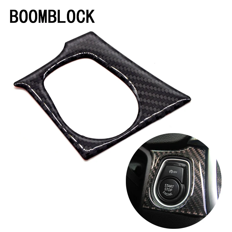 BOOMBLOCK For BMW F30 F35 Accessories 3Series GT 320i Carbon Fiber Engine Start Button Interior Decorative Car Styling Stickers |