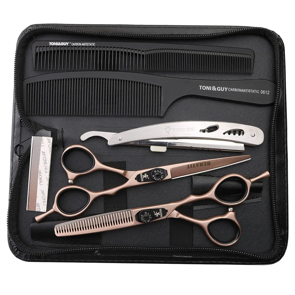 Hairdresser special hairdressing scissors set 440Cstainless steel hairdressing scissors cutting scissors thinning scissors 6inch Hairdresser special hairdressing scissors set 440Cstainless steel hairdressing scissors cutting scissors thinning scissors 6inch