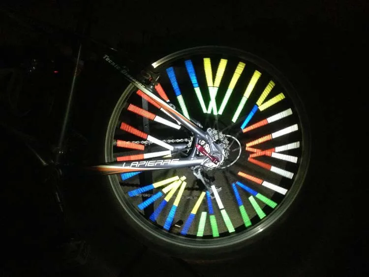 Flash Deal 12Pcs Bicycle Mountain Bike Riding Wheel Rim Spoke Mount Clip Tube Warning Light Strip Reflector Reflective Outdoor 75mm 2