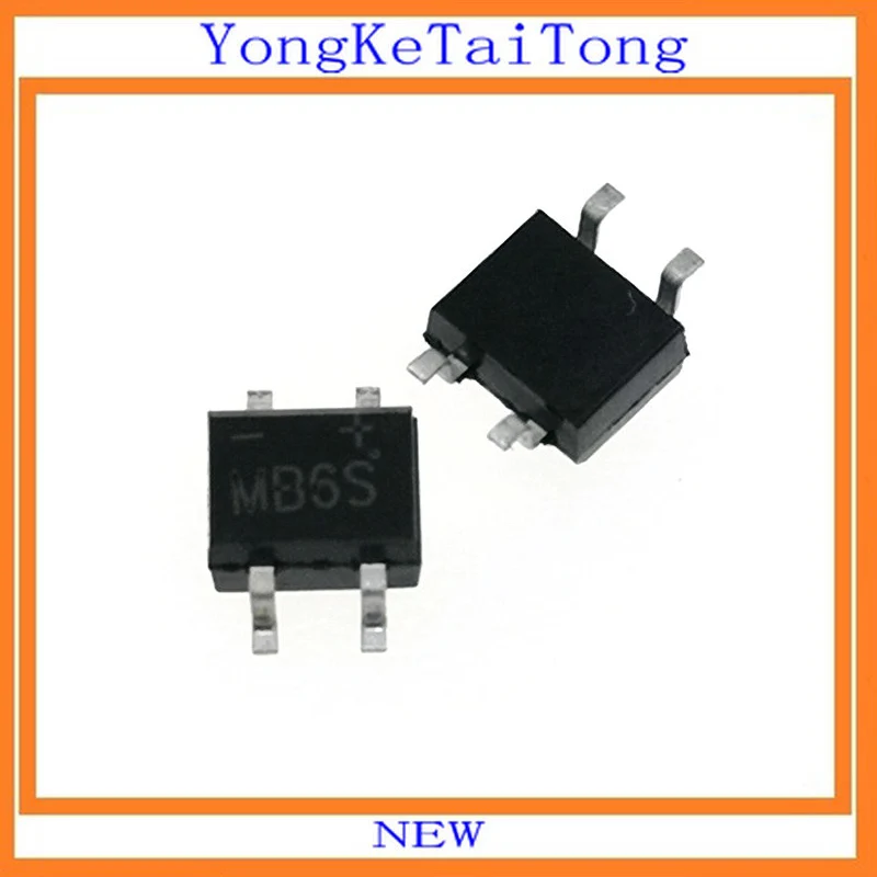 

100PCS/lot MB6S MB6 0.5A 600V Rectifier SOP4