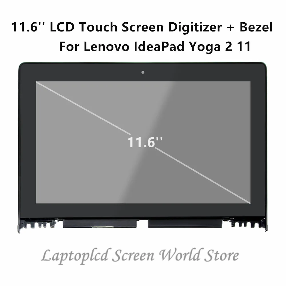 FTDLCD 11.6'' LCD Touch Screen Digitizer Display Assembly with Bezel Repair Laptop For Lenovo IdeaPad Yoga 2 11 1366x768 |