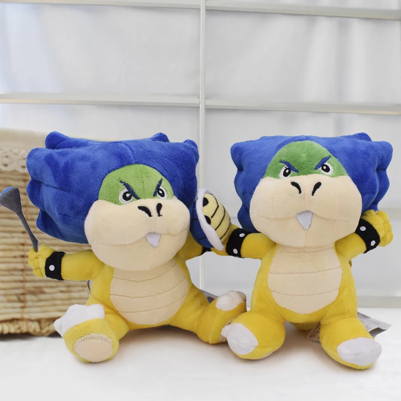 

2018 New Super Mario Bowser Bros 2Styles Ludwig Von Koopa With Blue Turtle Shell Stuffed Plush Toy With Tag 8"20cm Free Shipping
