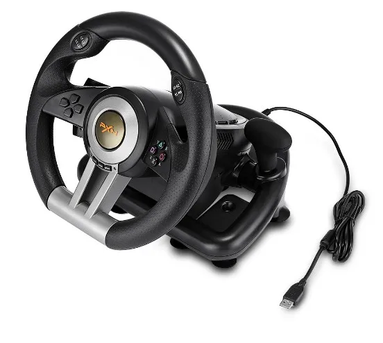 Best Offers PXN V3II Racing Game Steering Wheel with Foldable Pedal Compatible with PC PS3 PS4 Xbox One 7 Powerful Suction Cups